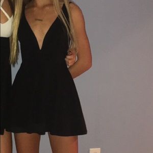 Black mini dress